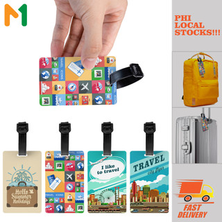 Tag vali thẻ hành lý tag vali du lịch thẻ đánh dấu hành lý bằng pvc in họa tiết siêu bền tiện dụng