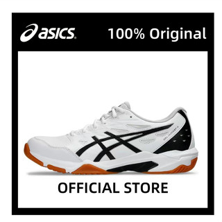 【100% Gốc ASICS Gel Rocket 11 Trắng Đen Thấp Trên Thể Thao Unisex Đào Tạo Giày 1073a065-101