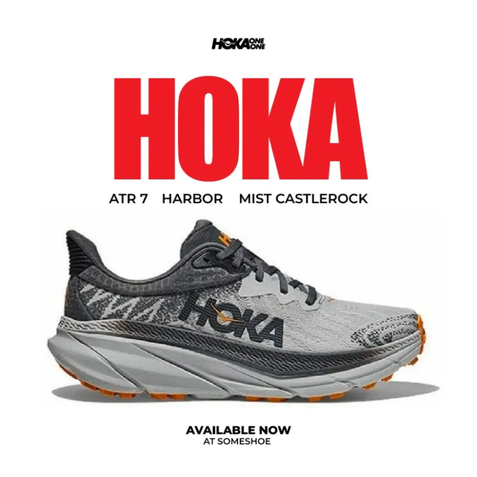 【100% Genuine】HOKA ATR 7 Harbor Mist Castlerock Running Shoes For Unisex Sneakers