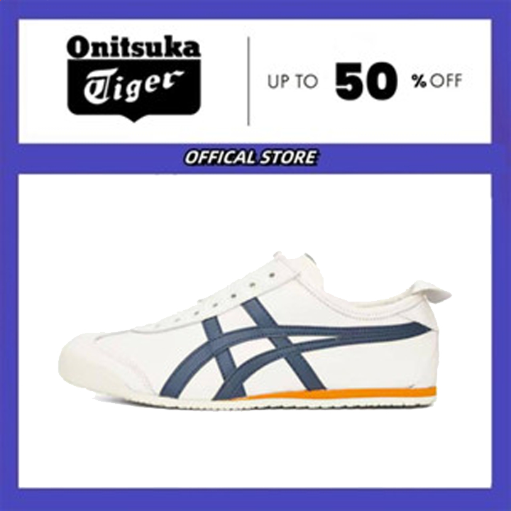 100% ORIGINAL Tiger Mexico 66 slip on unisex shoes Casual sports shoes white blue