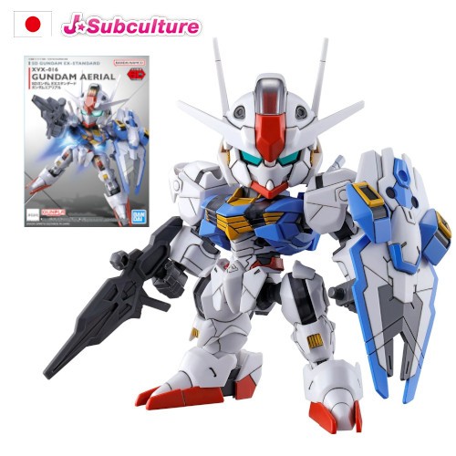 Bandai SD Gundam EX Standard Mobile Suit Gundam Mercury Witch Gundam Aerial Pre-Colored Plastic Mode