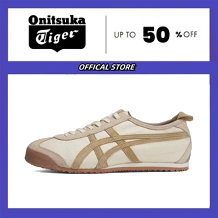 100% ORIGINAL Tiger Mexico 66 Men and women shoes Casual sports shoes grayish brown