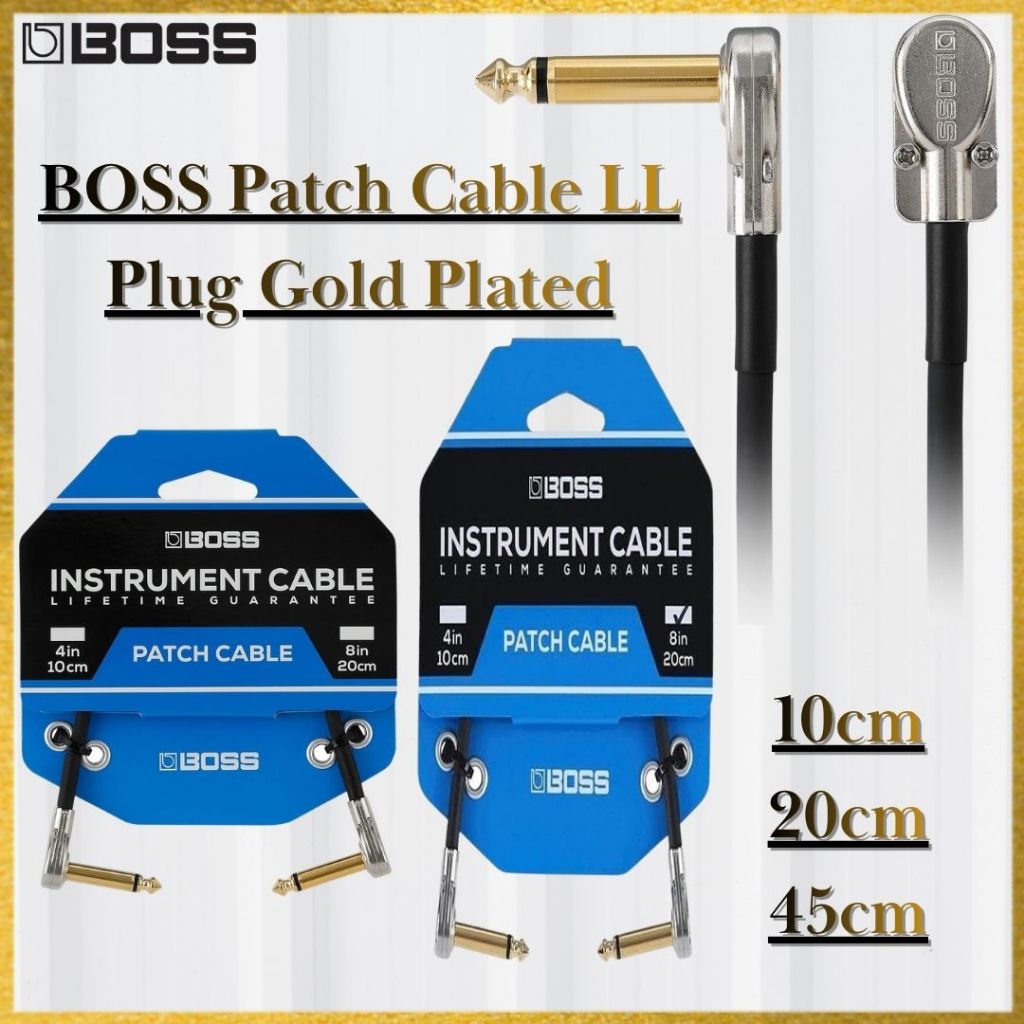 BOSS Patch Cable BPC Series 10cm 20cm 45cm LL Plug Gold Plated Guitar Effects Cable