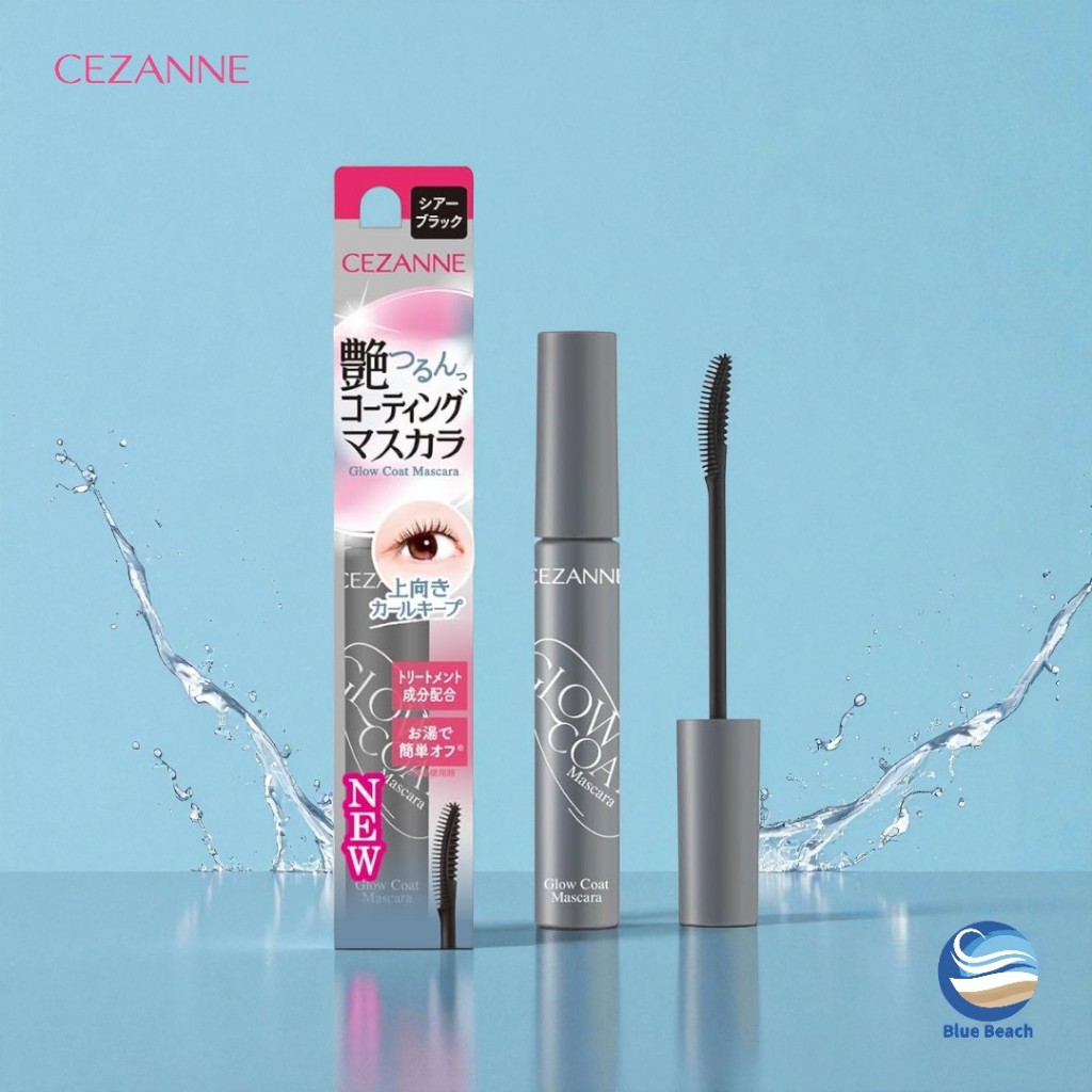 CEZANNE Mascara Glow Coat/Duong Mi Bong/2 Mau Clear Glow+Sheer Black/San xuat tai Nhat Ban