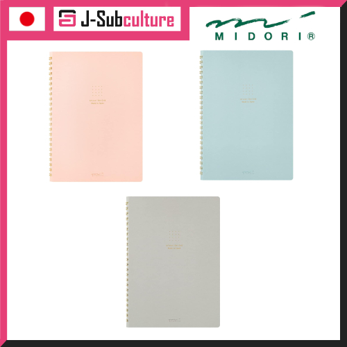 DESIGNPHIL MIDORI Notebook Ring Notebook Color Dot Grid A5 / Pink 15332006 / Blue 15334006 / Gray 15