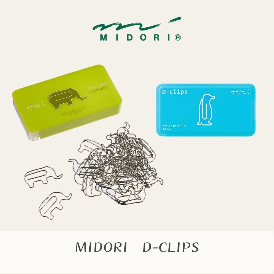 Midori D-Clips Paper Clips Organizer Set