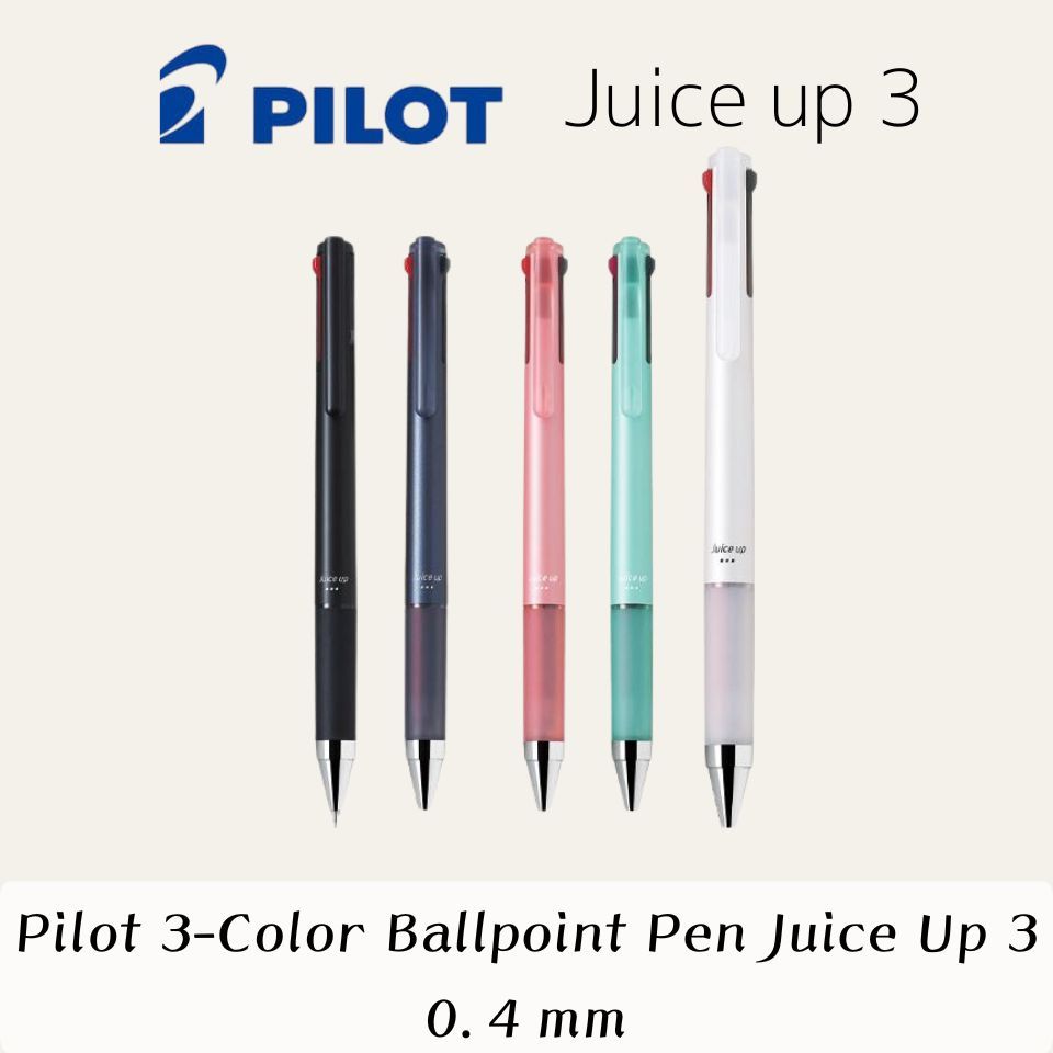 PILOT Juice Up 3 Multi-Color Pen – 3 Colors, 0.4mm Fine Tip, Smooth Gel Ink