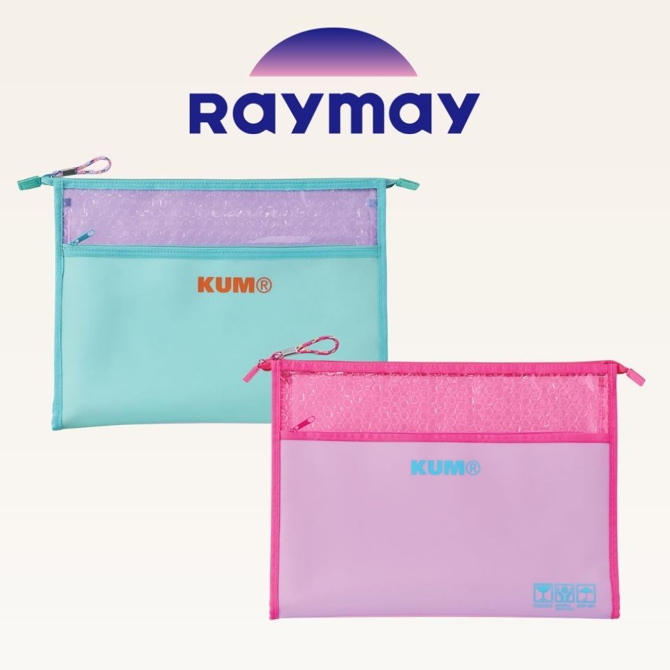 KUM Package Multi Case L PVC Laptop Storage Case KM1350 Purple Pink