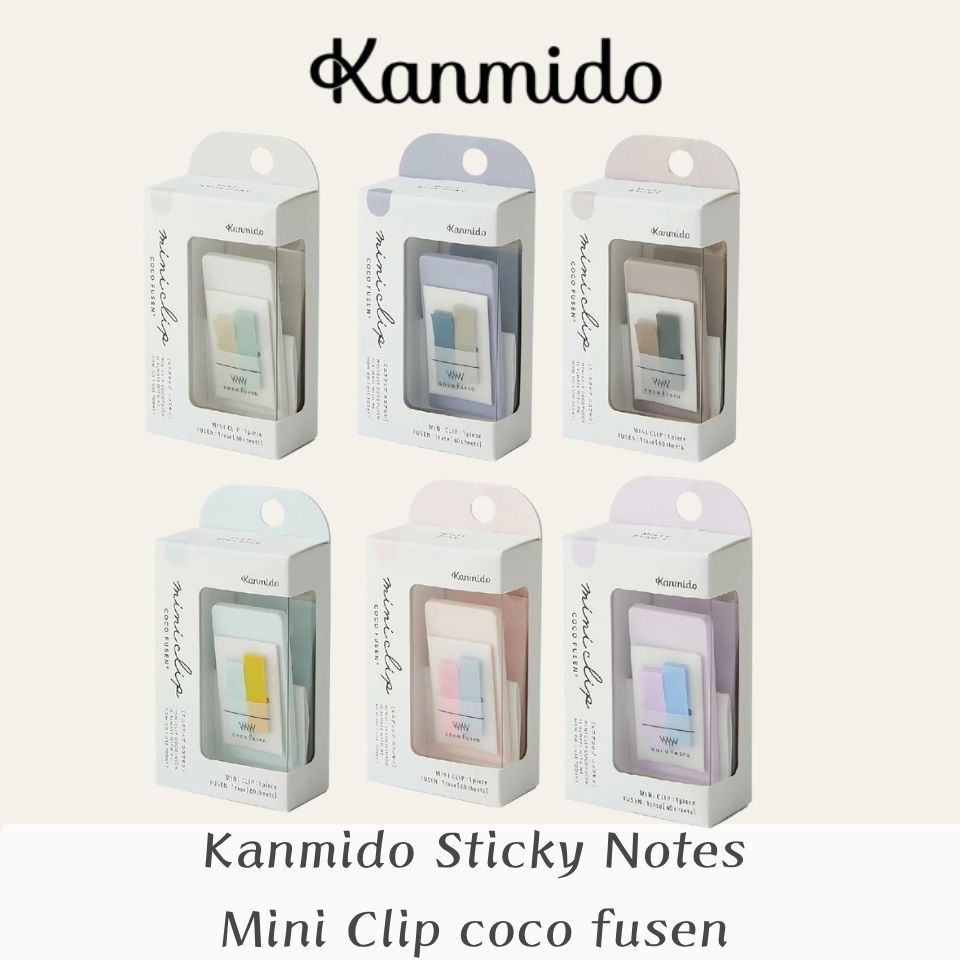 Kanmido Cocofusen Mini Clip Sticky Notes Portable Index Tabs Bookmark Flags Reusable Film Sticky Not