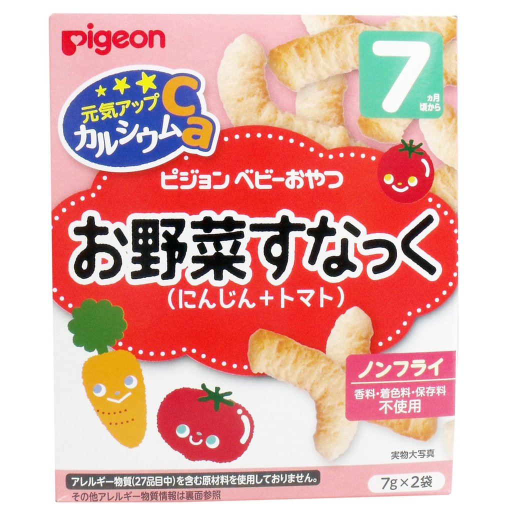 【Direct From Japan】Pigeon Baby Snacks, Energy Up Ca, Vegetable Snacks, Carrot + Tomato