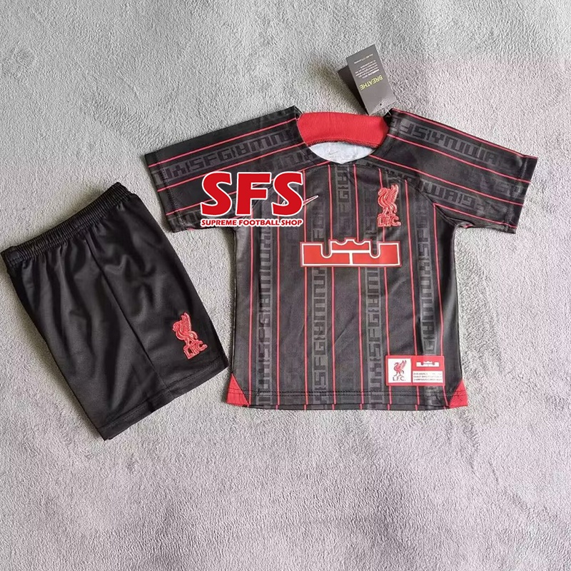 Bộ Áo Thun + Quần Short Thể Thao Câu Lạc Bộ Liverpool MU 23-24 Cho Bé