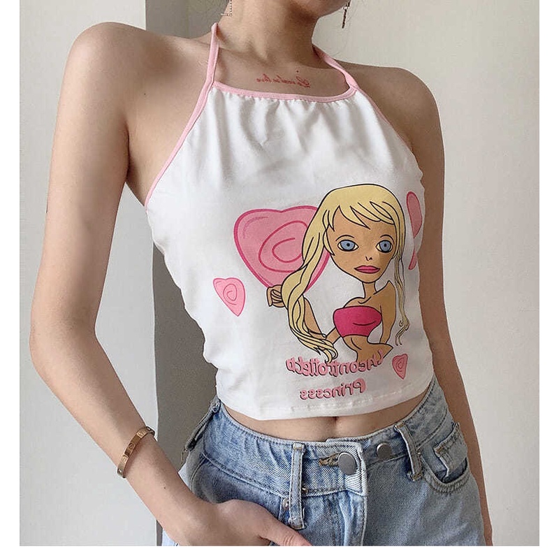 ZHELIHANGFEI Áo Dệt Kim Hai Dây Hở Lưng Dáng Ôm Gợi Cảm Cho Nữ