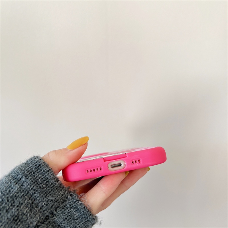 Ốp Điện Thoại TPU Họa Tiết Hoạt Hình Gắn Gương Trang Điểm Cho iPhone 14 13 12 Pro Max 12 Pro 12 11 Pro Max 11