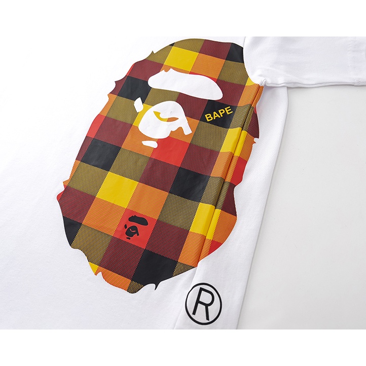 BAPE Áo thun nam nữ ngắn tay ngắn tay ngụy trang cổ tròn mới