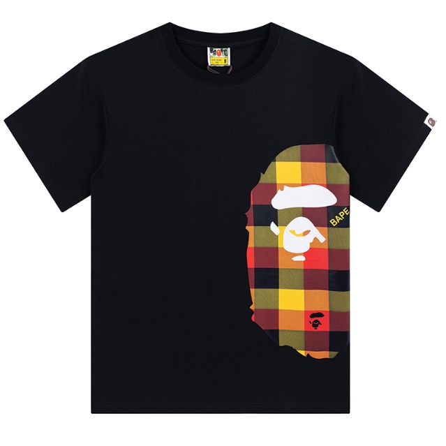 BAPE Áo thun nam nữ ngắn tay ngắn tay ngụy trang cổ tròn mới