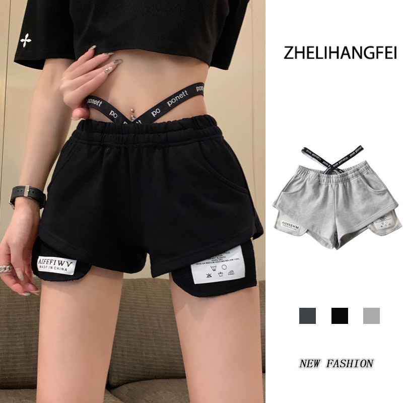 ZHELIHANGFEI Quần Short Thể Thao Lưng Cao Năng Động Hợp Thời Trang