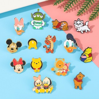 Huy hiệu kim loại hình mickey / vịt donald / gấu pooh / gấu pooh xinh xắn