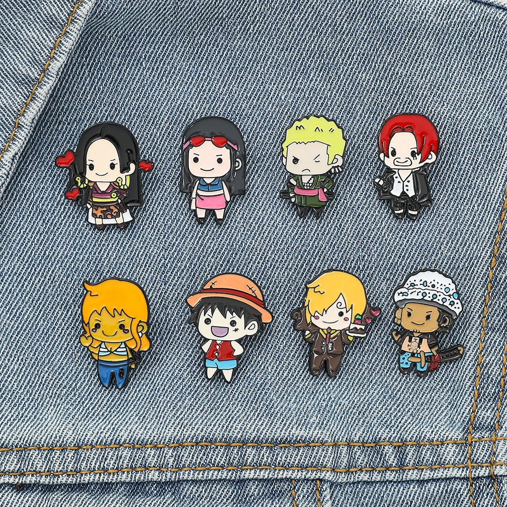 Huy Hiệu Cài Áo Kim Loại Hình Nhân Vật Luffy Trong Phim Hoạt Hình One Piece
