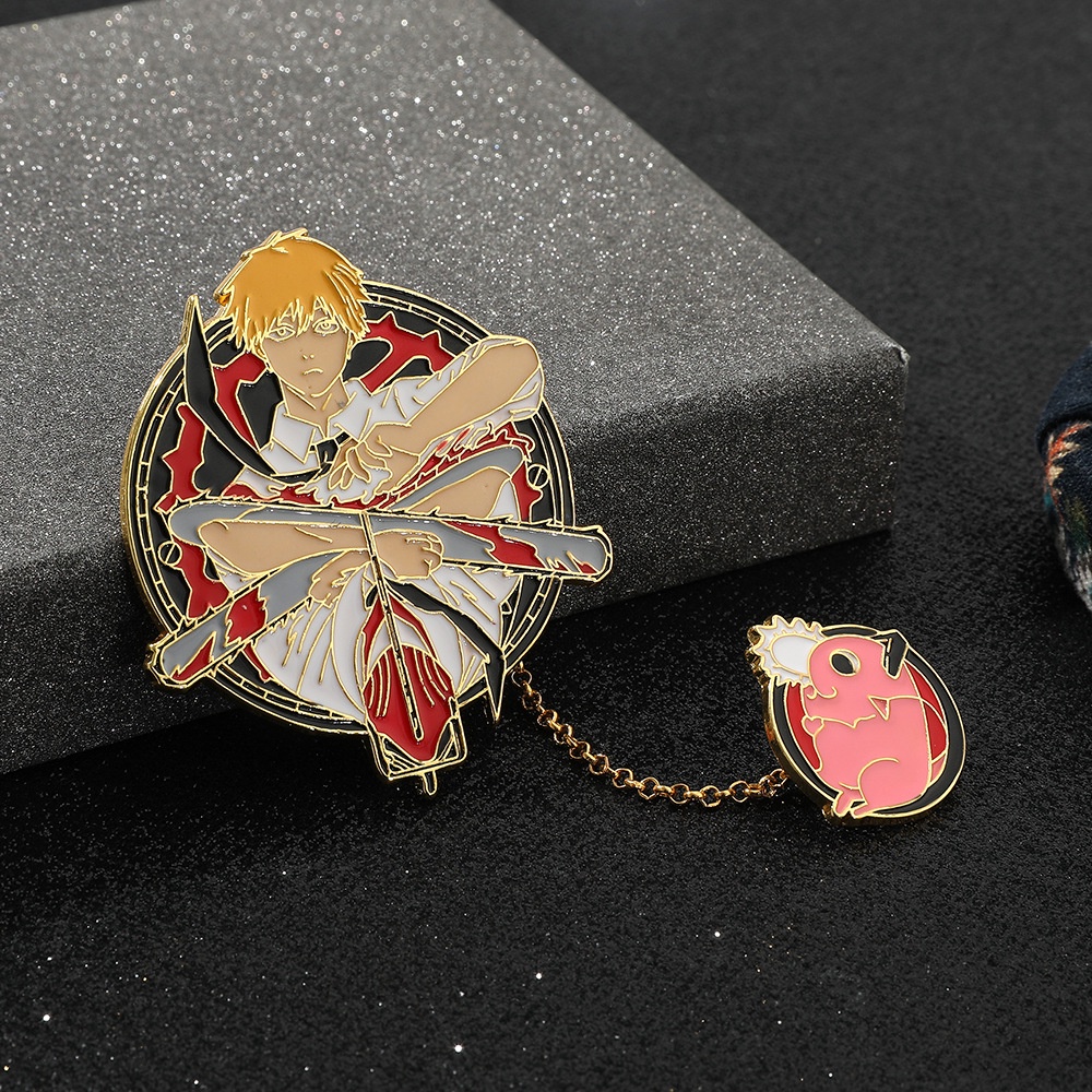 Huy Hiệu Cài Áo Kim Loại Hình Nhân Vật Hoạt Hình Demon Slayer Độc Đáo