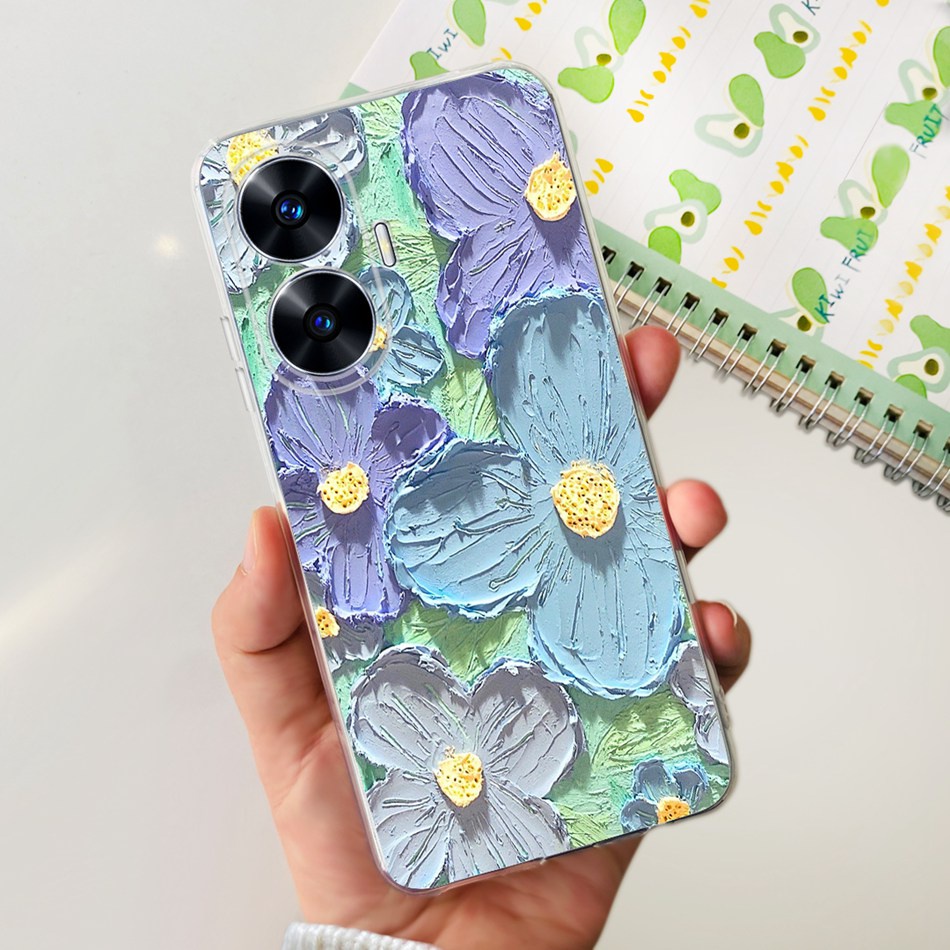Ốp Điện Thoại Silicone TPU Mềm In Hình Khủng Long / Mèo Đáng Yêu Cho Realme C55 2023 RealmeC55 4G RMX3710