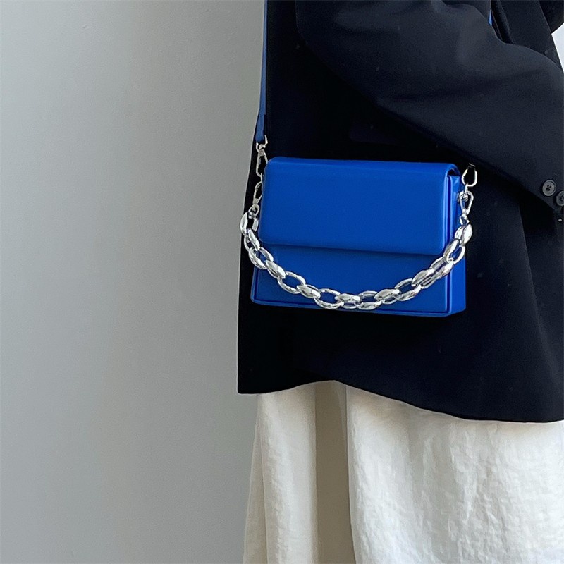 IELGY Túi Đeo Vai Hình Vuông Cỡ Nhỏ Phối Dây Xích Thời Trang Sang Trọng Cho Nữ