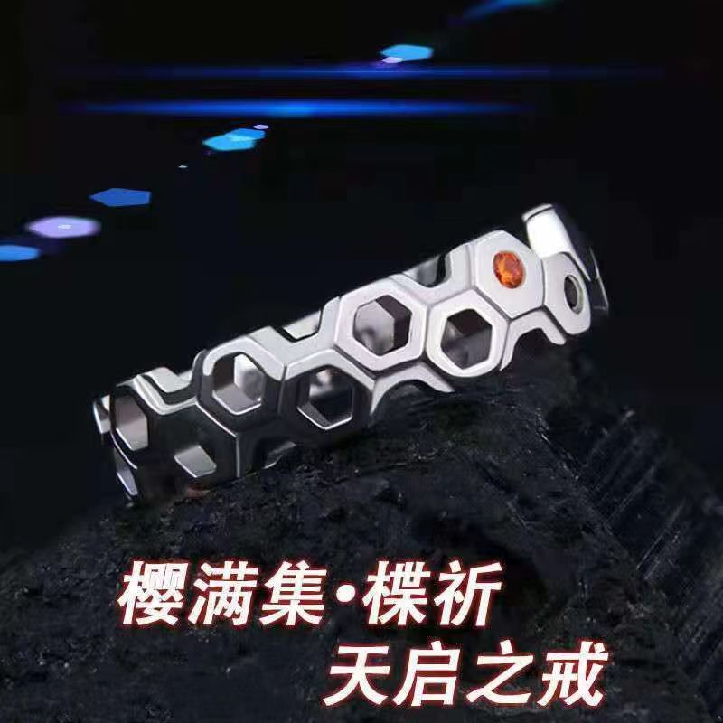 Nhẫn Hở Mạ Bạc 925 3.1 In Hình Nhân Vật Anime sakura Độc Đáo Dễ Phối Đồ Hợp Thời Trang