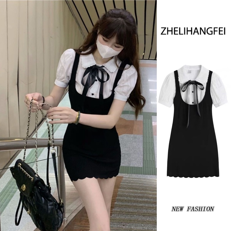 ZHELIHANGFEI Đầm Cổ POLO Dáng Ôm Thời Trang Quyến Rũ Cho Nữ