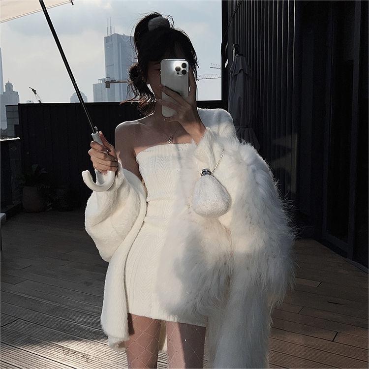 ZHELIHANGFEI Đầm Dệt Kim Ôm Eo Thời Trang Quyến Rũ Cho Nữ