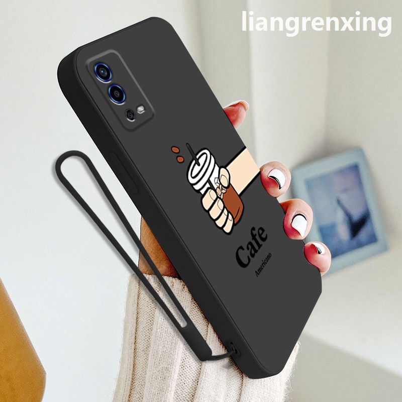 ốp lưng OPPO A55 4g lưng Ốp Điện Thoại Silicon Mềm Chống Sốc Cho OPPO A55 4g YTKF01 viền vuông cute