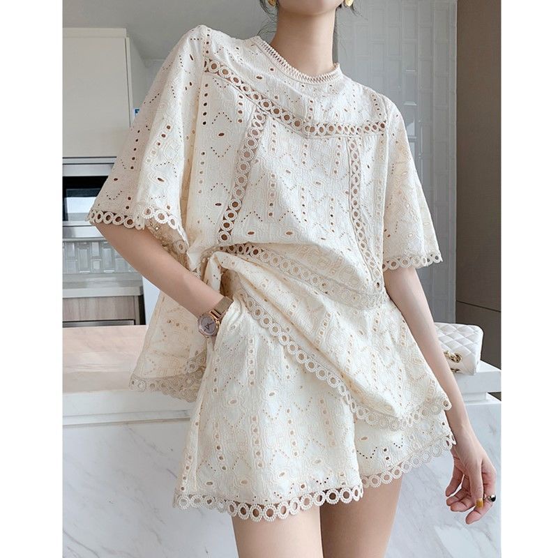 Set Áo Thun Ngắn Tay + Quần Short Màu Trơn Thời Trang Cho Mẹ Bầu 6 Tuổi