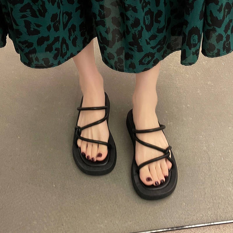 Dép Quai Ngang Đế Dày Thời Trang Mùa Hè Phong Cách Mới