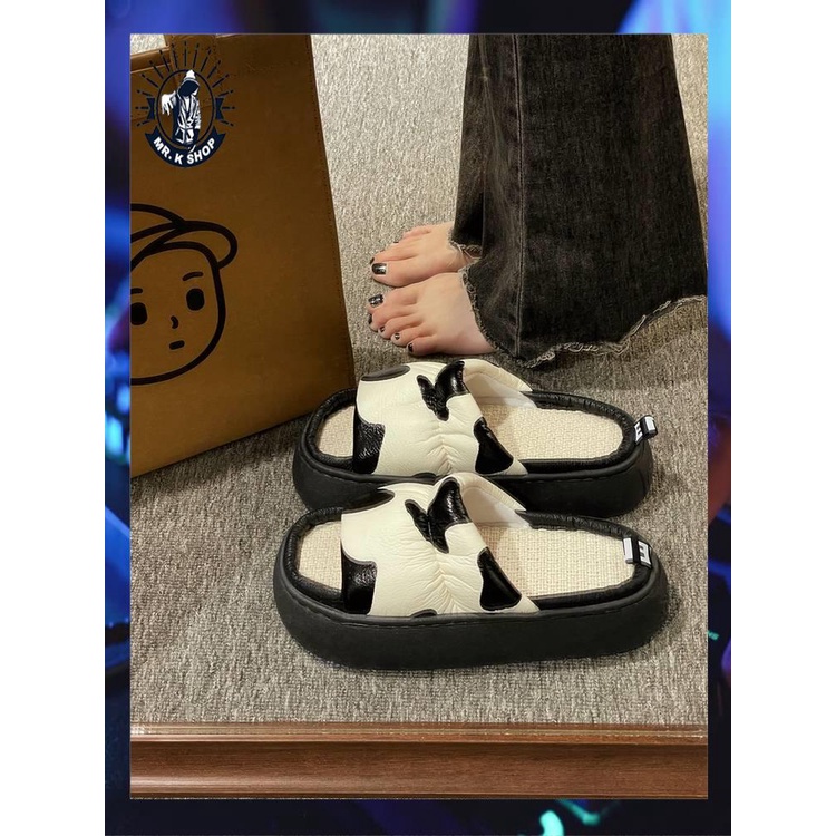 Dép Sandal Đế Dày Họa Tiết Hoạt Hình Xinh Xắn Theo Phong Cách Mùa Xuân