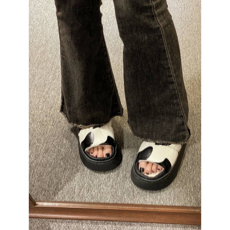 Dép Sandal Đế Dày Họa Tiết Hoạt Hình Xinh Xắn Theo Phong Cách Mùa Xuân