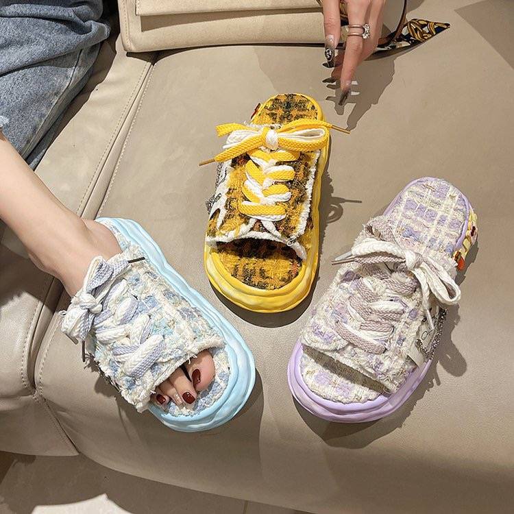 Dép Quai Ngang Họa Tiết Graffiti Thời Trang Mùa Hè Cá Tính