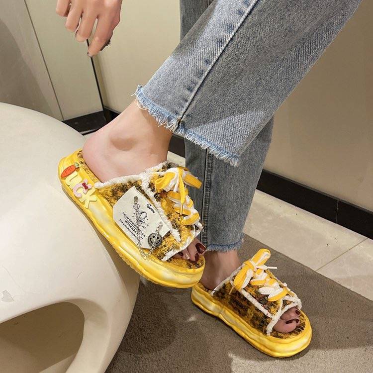 Dép Quai Ngang Họa Tiết Graffiti Thời Trang Mùa Hè Cá Tính