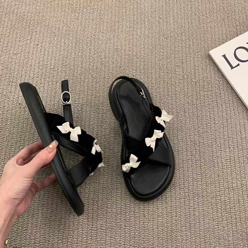 Sandal Đế Bằng Thiết Kế Mới Thời Trang Mùa Hè Theo Phong Cách Pháp