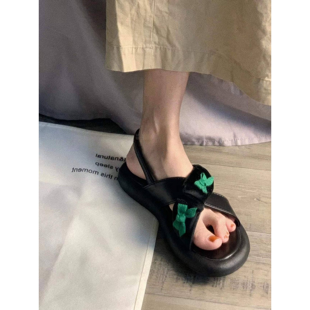 Sandal Đế Bằng Thiết Kế Mới Thời Trang Mùa Hè Theo Phong Cách Pháp