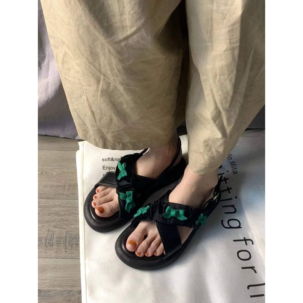 Sandal Đế Bằng Thiết Kế Mới Thời Trang Mùa Hè Theo Phong Cách Pháp