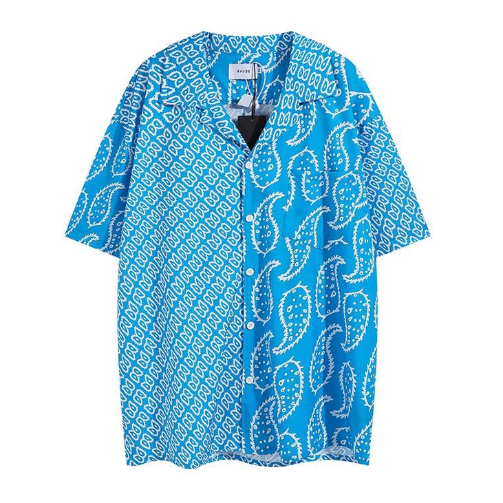 Áo Thun Tay Ngắn Và Quần Dài In Hình RHUDE Phong Cách Mỹ Khô Nhanh Phong Cách Mới Cho Nam Và Nữ