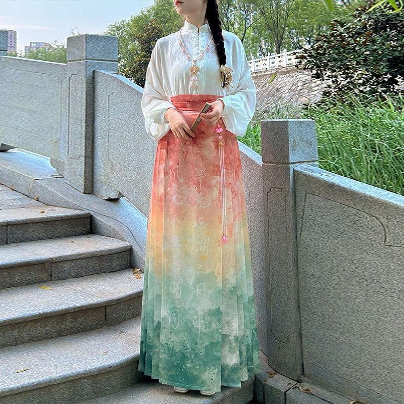 Áo Khoác Họa Tiết Ngựa Đào Đào Phong Cách Trung Hoa Nhẹ Nhàng Ma Ánh dre9.08