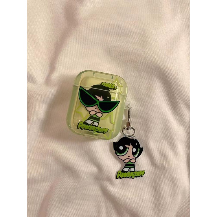 Vỏ Bảo Vệ Hộp Sạc Tai Nghe airpods pro / 3 / 3 Hình Cô Gái Đeo Kính Râm powerpuff Dễ Thương