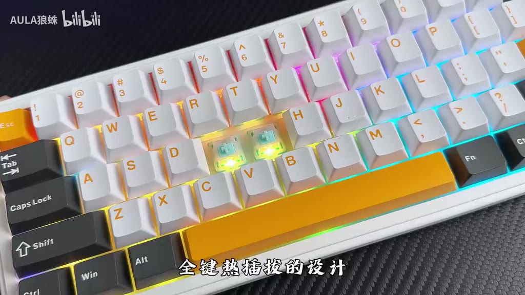 Bàn phím cơ AULA F65 67 phím Tri-mode Hot Swappable RGB Light 62% Bố cục | BigBuy360 - bigbuy360.vn