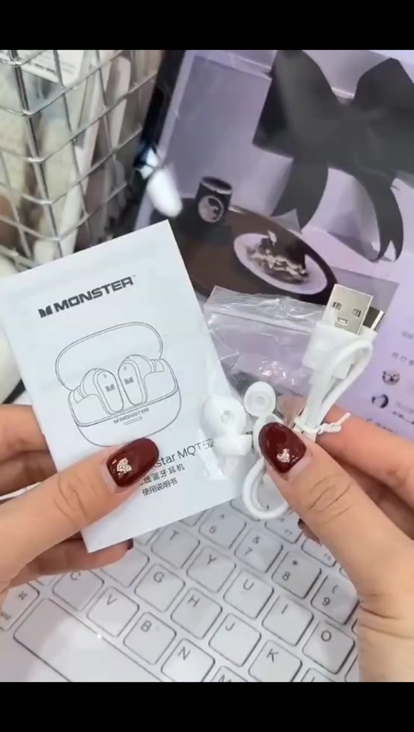 Monster MQT52 Tai nghe không dây trong tai Tai nghe giảm tiếng ồn tuổi thọ pin dài | BigBuy360 - bigbuy360.vn