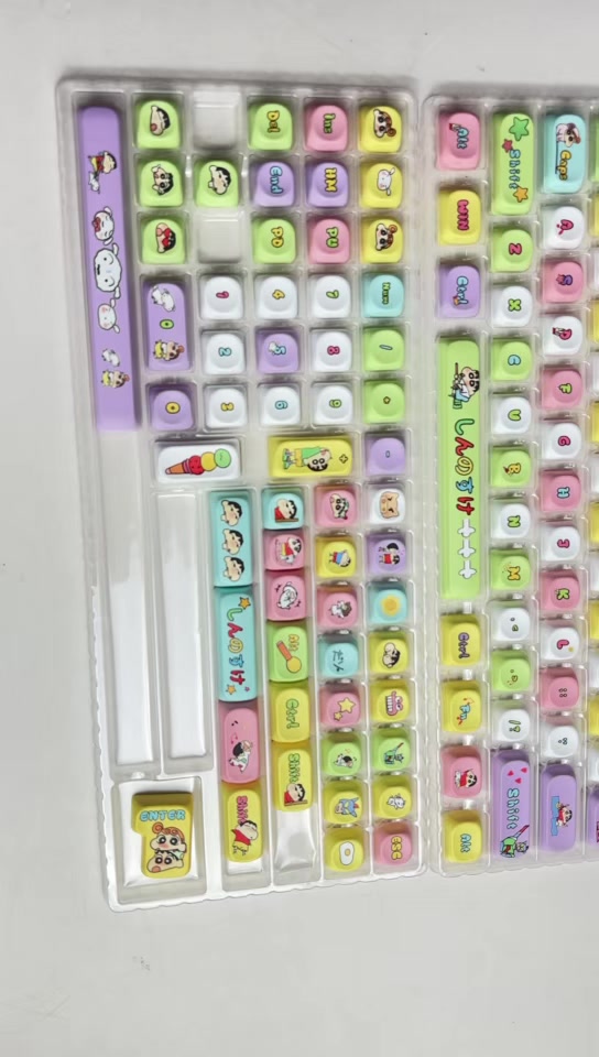 Crayon Shin-Chan Keycaps MOA Profile Bàn phím cơ PBT DYE-SUB năm mặt được cá nhân hóa dễ thương Keycap DIY 128 phím | BigBuy360 - bigbuy360.vn