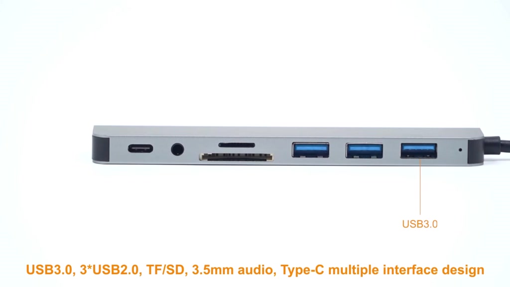 Hub type C USB 3.0 mở rộng 8 port cáp cổng chuyển đổi 2 đầu in 1 có 3.5 thẻ SD/TF máy tính laptop máy in | BigBuy360 - bigbuy360.vn