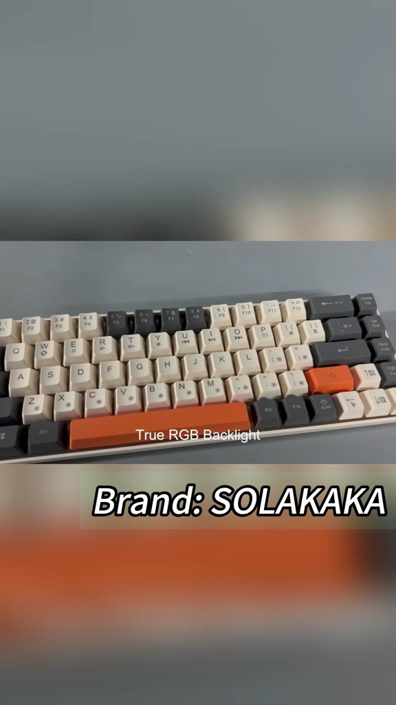 Aula SOLAKAKA SK968 68 Phím RGB Màng Bàn Phím Cầu Vồng Ánh Sáng Type-C Bàn Phím Chơi Game Mini Có Dây Cho PC Laptop | BigBuy360 - bigbuy360.vn