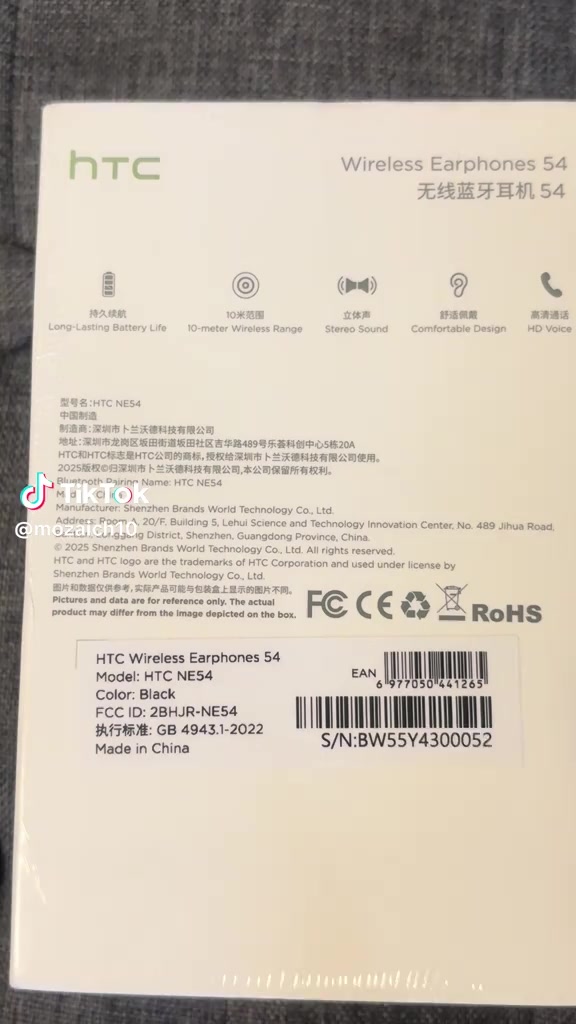 Tai nghe dịch thuật HTC NE54 AI Dịch thuật thời gian thực Tai nghe BluetoothTWS Bluetooth 6.0 Chất lượng âm thanh HiFi IPX5 Tai nghe không dây chống nước Hỗ trợ thay đổi Giấy dán tường Bảo hành một năm | BigBuy360 - bigbuy360.vn