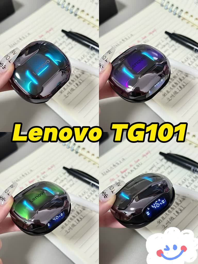 Tai nghe Lenovo TG101 Tai nghe chơi game BluetoothTWS HD Âm thanh nổi Tuổi thọ pin dài Độ trễ thấp có Mic có đèn RGB | BigBuy360 - bigbuy360.vn
