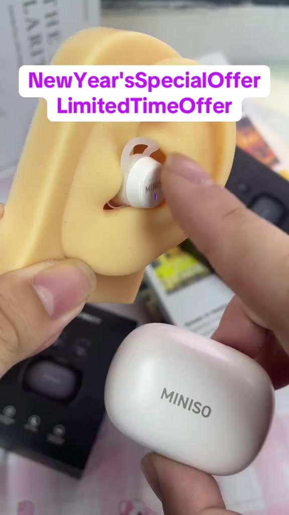 Bảo hành 1 năm MINISO MS217 Tai nghe dịch ngôn ngữ thời gian thực AI Tai nghe Bluetooth không dây OWS Tiếng ồn trắng Hỗ trợ giấc ngủ Tai nghe ngủ IPX5 Khử tiếng ồn chống nước | BigBuy360 - bigbuy360.vn