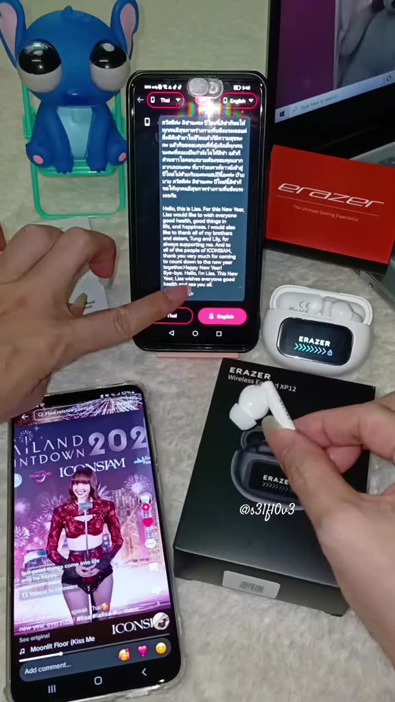 Tai nghe dịch thuật Lenovo ERAZER XP12 AI Tai nghe không dây LED Bluetooth 6.0 AI Tai nghe dịch thuật thời gian thực IPX7 Tai nghe nhét tai chống nước Chất lượng âm thanh HIFI | BigBuy360 - bigbuy360.vn